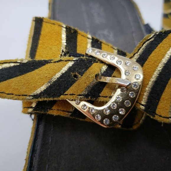 HELLE COMFORT DANYA TORMES TIGER SANDALS MULES 38 - Picture 3 of 10